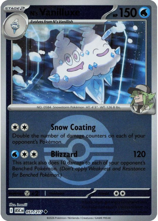 N’s Vanilluxe – 051/217 – Reverse (Poke Ball)