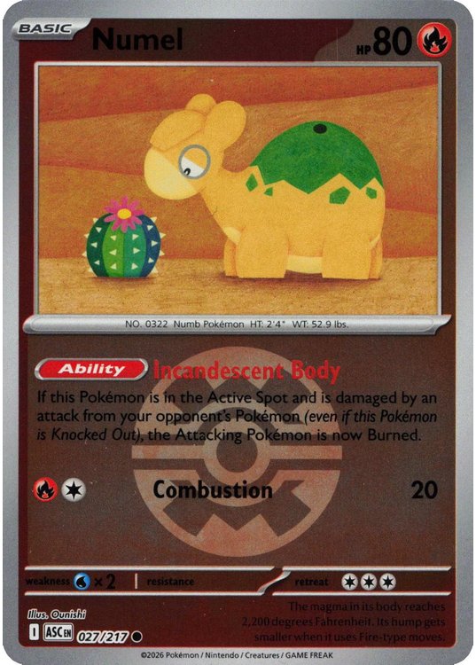 Numel - 027/217 - Reverse (Poke Ball)
