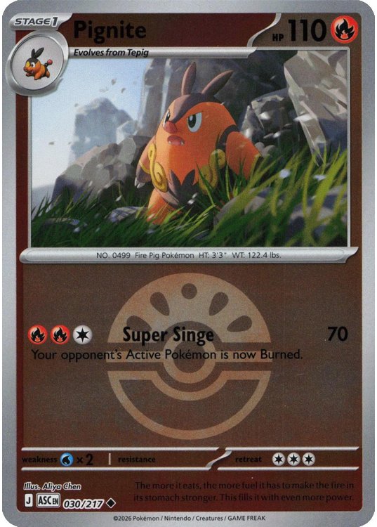 Pignite - 030/217 - Reverse (Poke Ball)