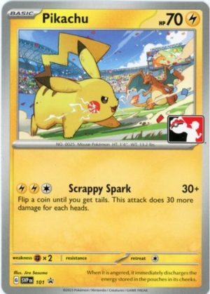 Pikachu - Play! Pokémon stamp - SVP101 (League Promo) - Pokemon Scarlet & Violet promo