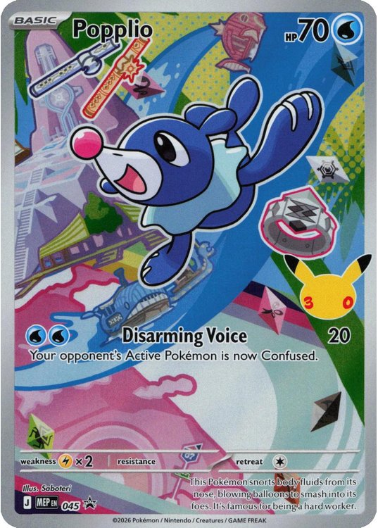 Popplio - MEP045 - Pokemon Mega Evolution promo