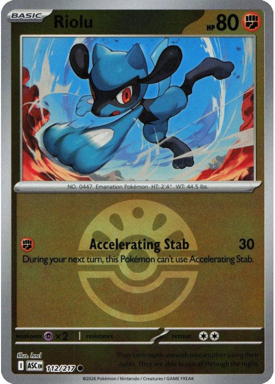 Riolu – 112/217 – Reverse (Poke Ball)