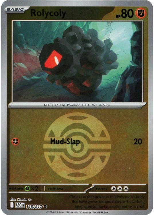 Rolycoly – 118/217 – Reverse (Poke Ball)