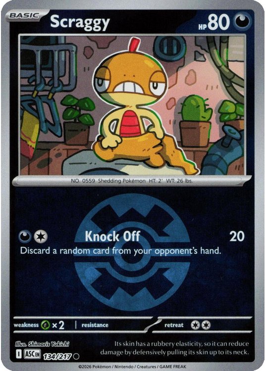 Scraggy - 134/217 - Reverse (Poke Ball)