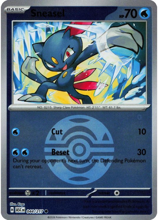 Sneasel - 044/217 - Reverse (Poke Ball)