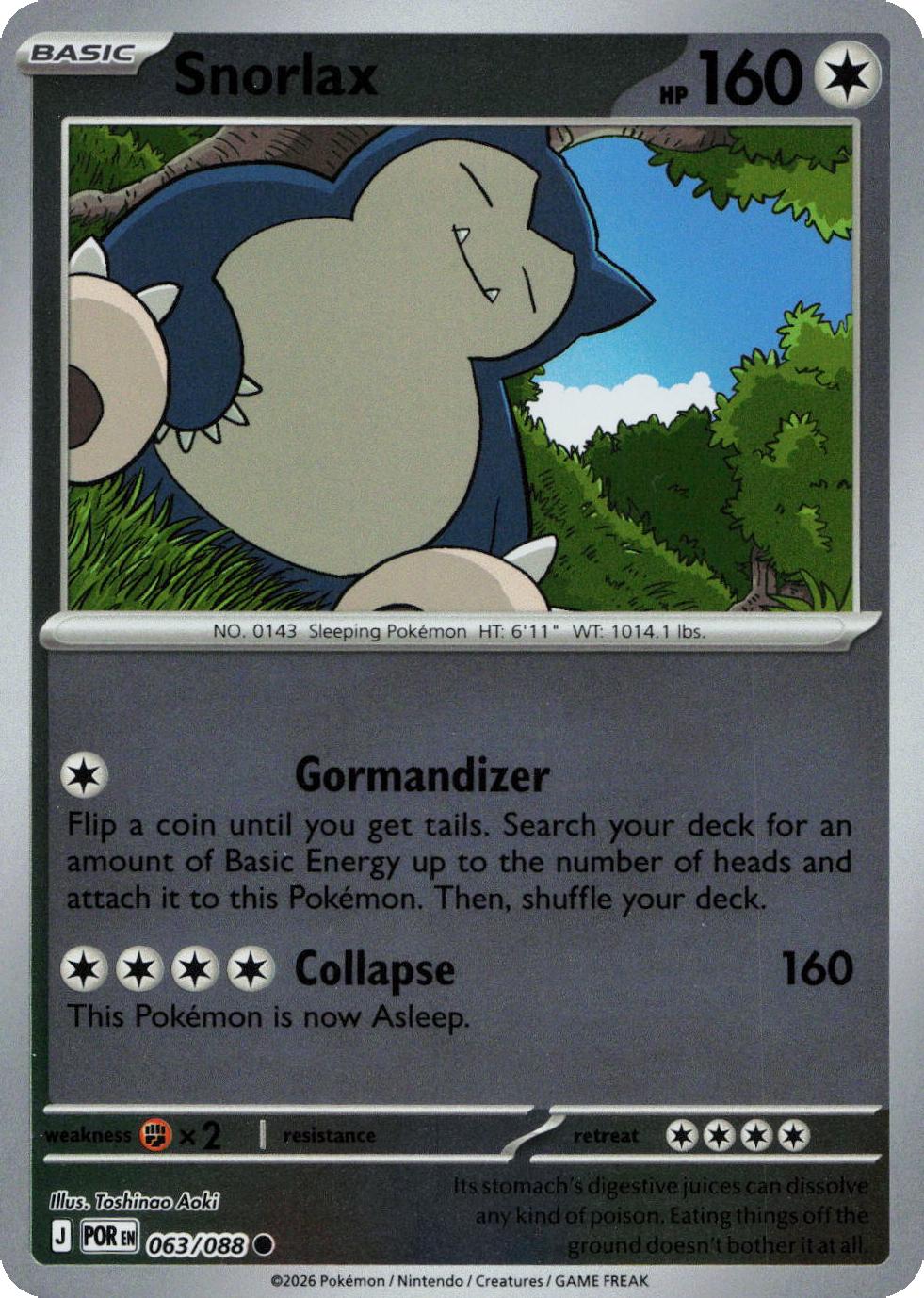 Snorlax – 063/088 – Reverse