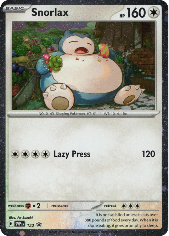 Snorlax - SVP122 - Pokemon Scarlet & Violet promo