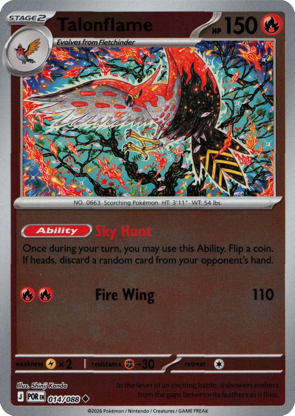 Talonflame – 014/088 – Reverse