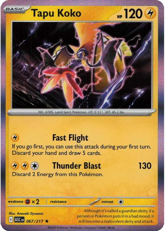 Tapu Koko – 067/217 (Holo)