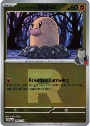 Team Rocket's Diglett - 100/217 - Reverse (Poke Ball)
