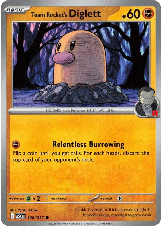 Team Rocket’s Diglett – 100/217
