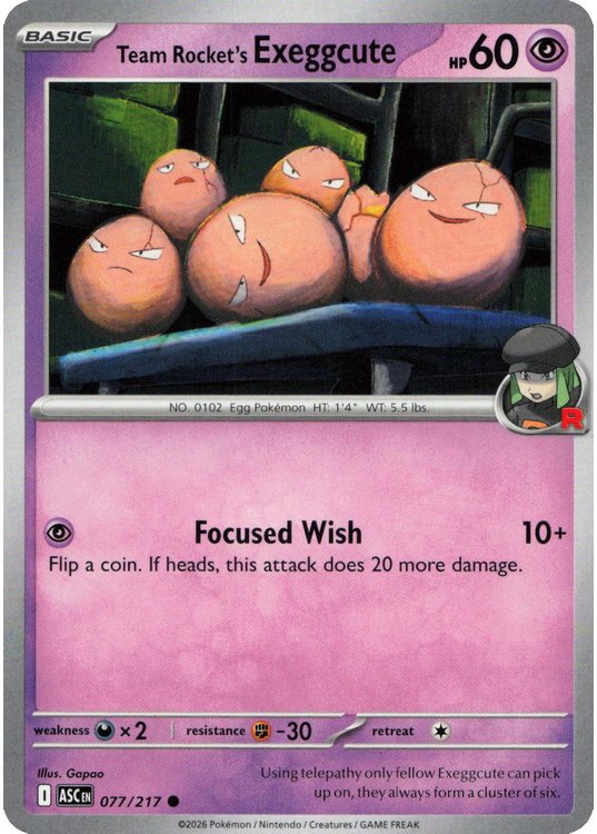 Team Rocket’s Exeggcute – 077/217