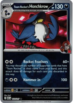 Team Rocket's Honchkrow - 127/217 - Reverse (Energy Symbol)