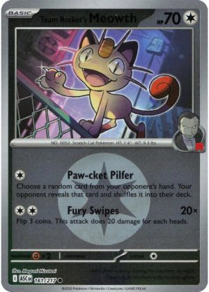 Team Rocket's Meowth - 161/217 - Reverse (Energy Symbol)
