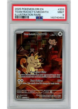 Team Rocket's Meowth 203/182 PSA 9