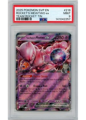 Team Rocket's Mewtwo ex SVP216 PSA 9