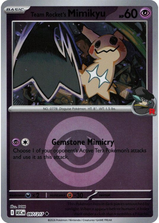Team Rocket's Mimikyu - 097/217 - Reverse (Energy Symbol)
