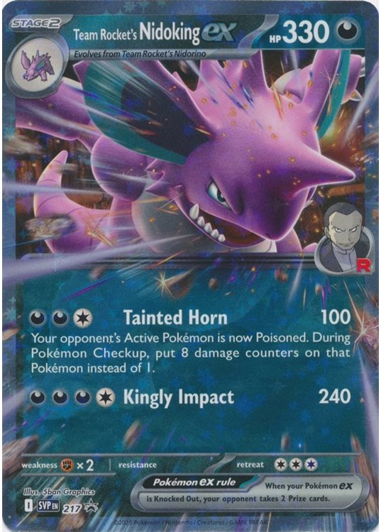 Team Rocket's Nidoking ex - SVP217 - Pokemon Scarlet & Violet promo