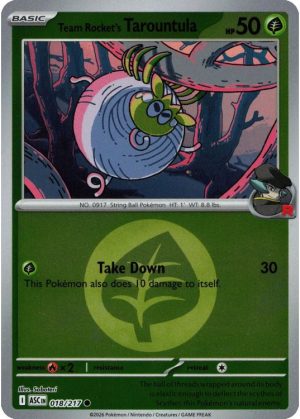 Team Rocket's Tarountula - 018/217 - Reverse (Energy Symbol)
