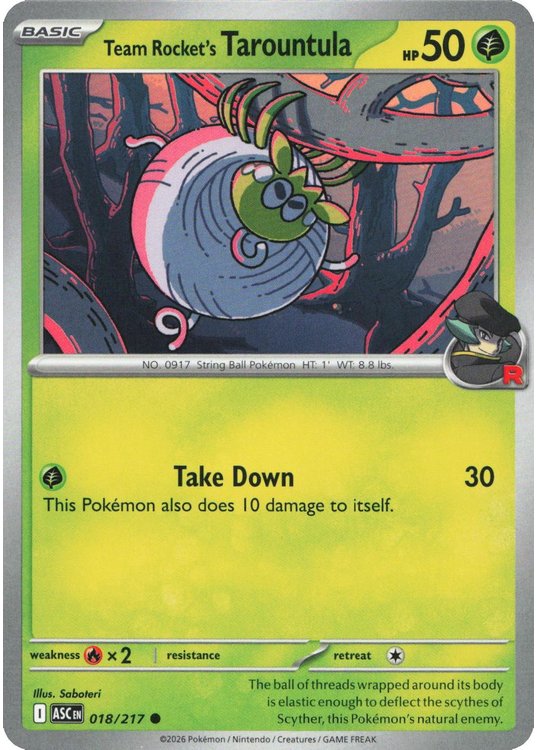 Team Rocket’s Tarountula – 018/217