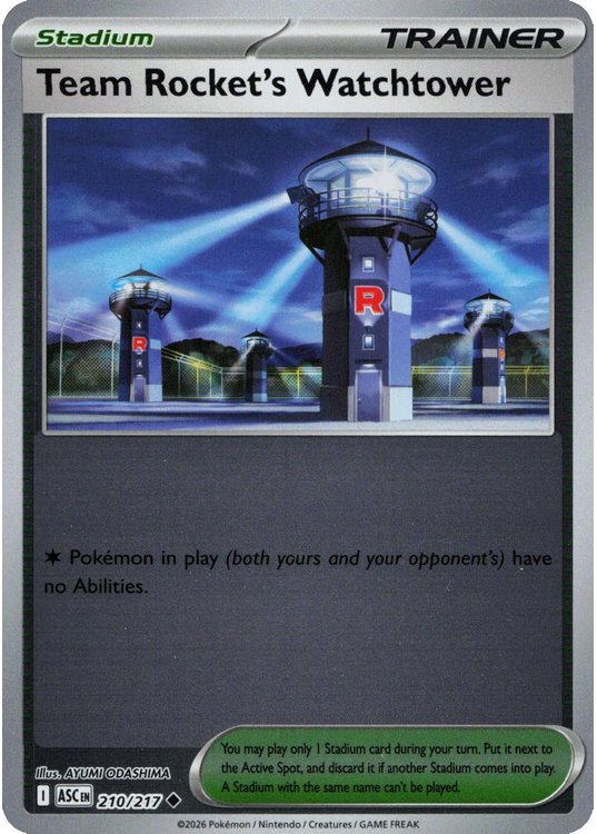 Team Rocket's Watchtower - 210/217 - Reverse