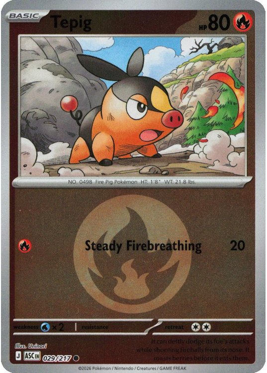 Tepig - 029/217 - Reverse (Energy Symbol)