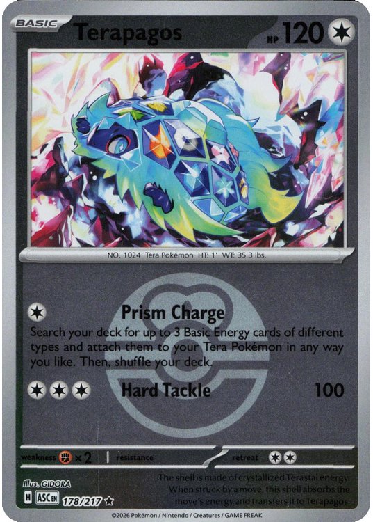 Terapagos - 178/217 - Reverse (Poke Ball)