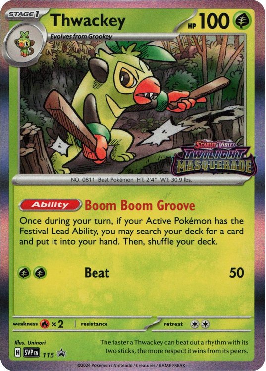 Thwackey - SVP115 (Prerelease) - Pokemon Scarlet & Violet promo