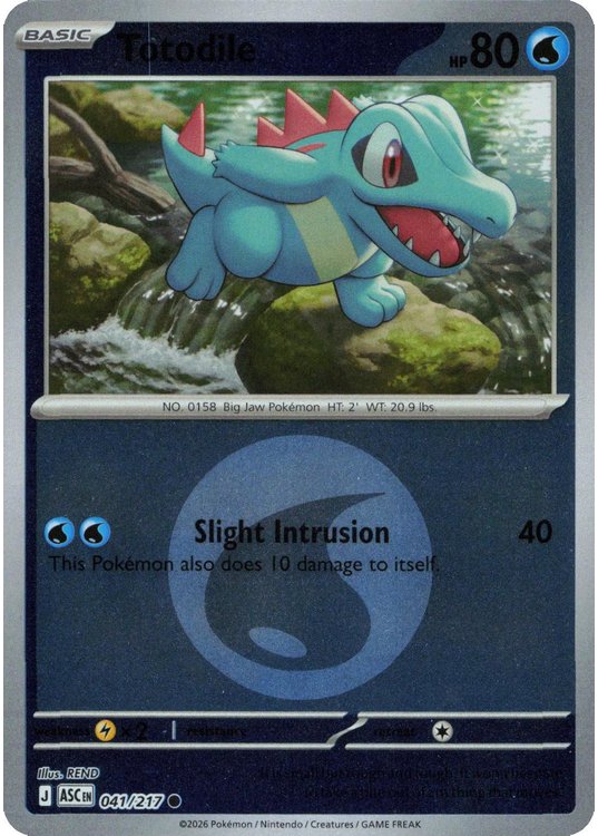 Totodile – 041/217 – Reverse (Energy Symbol)