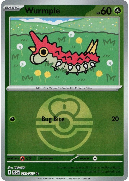 Wurmple – 011/217 – Reverse (Poke Ball)