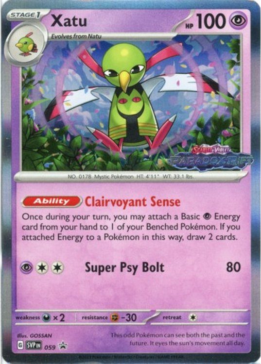 Xatu - SVP059 (Prerelease) - Pokemon Scarlet & Violet promo