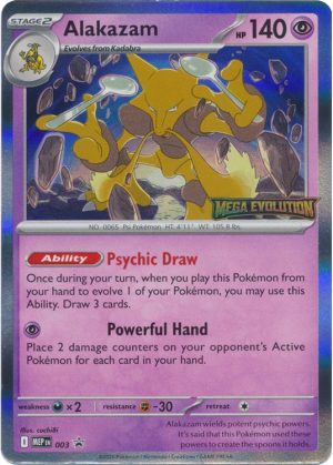 Alakazam - MEP003 (Prerelease) - Pokemon Mega Evolution promo