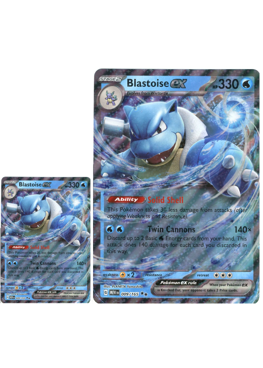 Blastoise ex – 009/165 – JUMBOkort