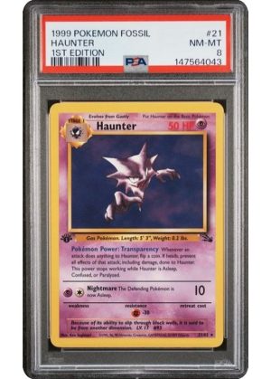 Haunter 21/62 1st Edition PSA 8