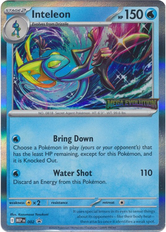 Inteleon - MEP002 (Prerelease) - Pokemon Mega Evolution promo