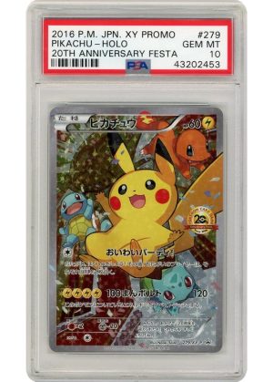 Pikachu 20th Anniversary Festa 279/XY-P PSA 10Pikachu 20th Anniversary Festa 279/XY-P PSA 10 - Bagside