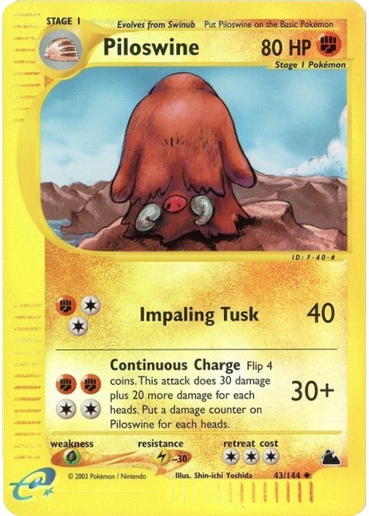 Piloswine - 43/144 - Reverse