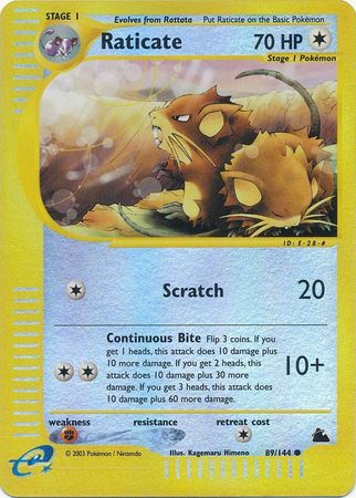 Raticate - 89/144 - Reverse
