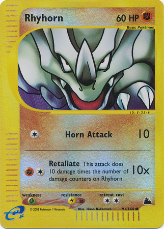 Rhyhorn - 91/144 - Reverse