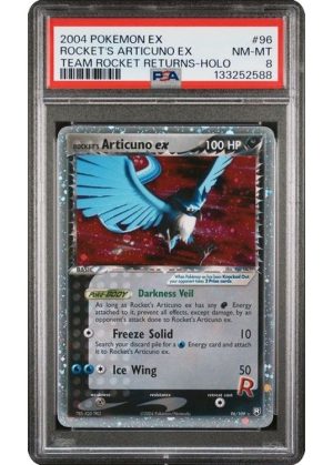 Rocket's Articuno ex 96/109 PSA 8