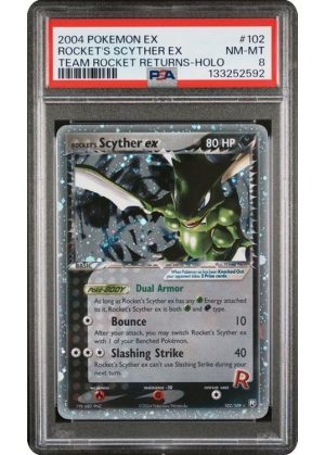 Rocket's Scyther ex 102/109 PSA 8