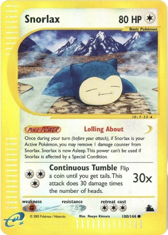 Snorlax - 100/144 - Reverse