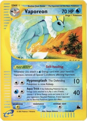 Vaporeon - 33/144 - Reverse