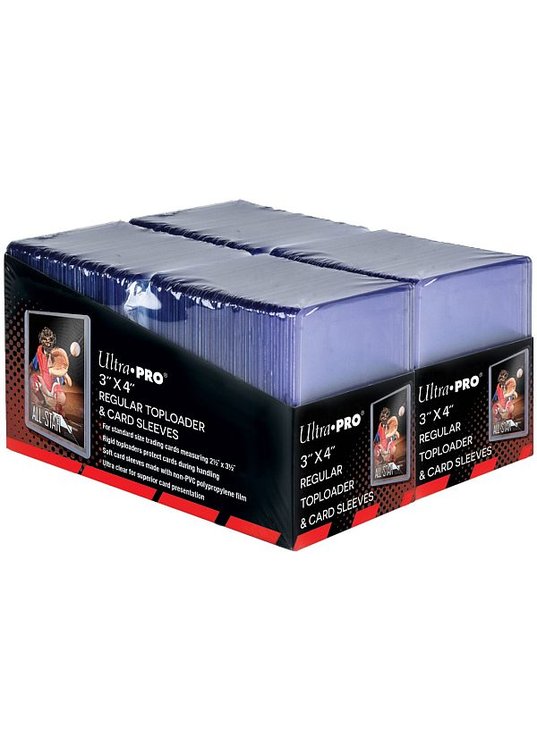 200 Toploader 3x4 Regular og 200 soft card sleeves 200 stk. top-loading (76x103mm) - Ultra Pro