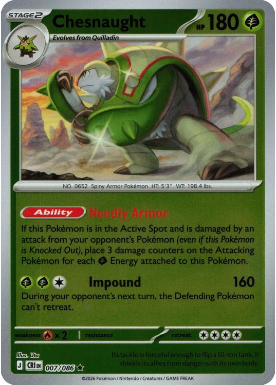 Chesnaught – 007/086 – Reverse
