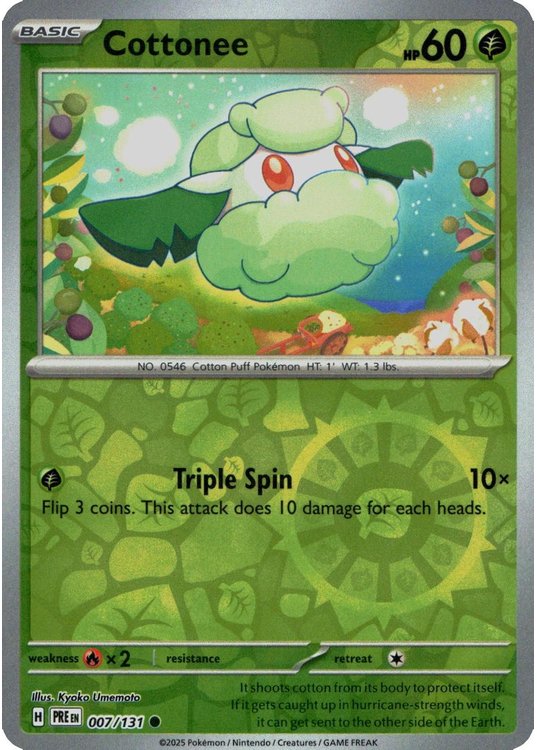 Cottonee – 007/131 – Reverse