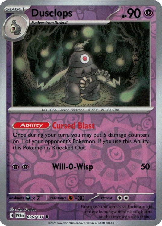 Dusclops – 036/131 – Reverse