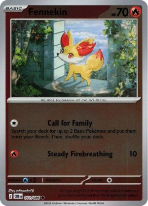 Fennekin - 011/086 - Reverse