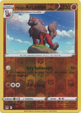 Hisuian Arcanine – 84/196 – Reverse