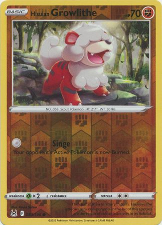 Hisuian Growlithe – 83/196 – Reverse